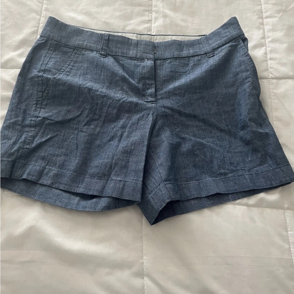 J. Crew chambray Women's Blue Shorts size 4